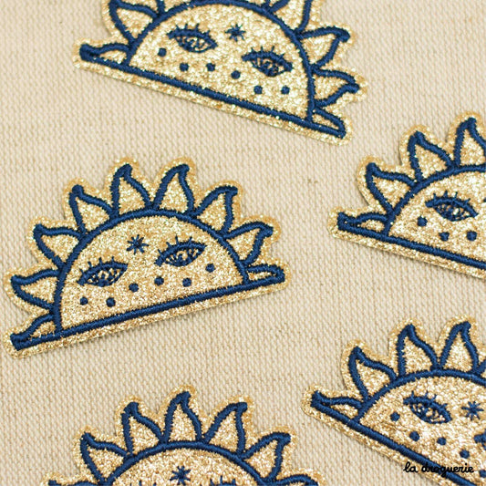 Badge met glitter voor de halve zon 63 mm - Rookie