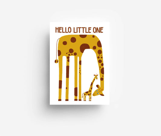 Giraffe Ansichtkaart DIN A6