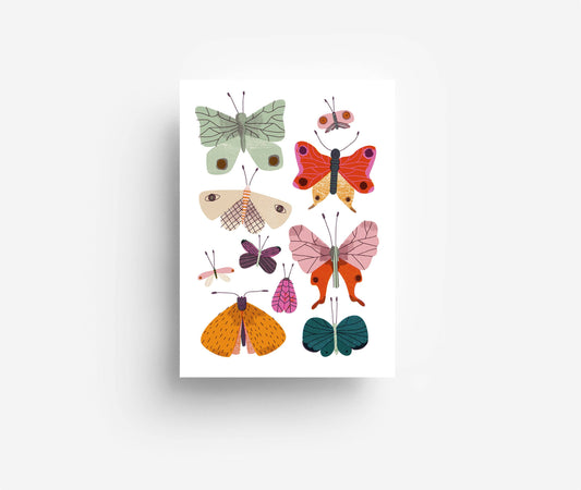 Butterfly Mix postkaart DIN A6